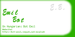 emil bot business card